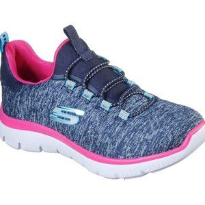 Skecher's Summits - Quick Getaway Size 10.5 Girls Navy/Hot Pink Toddler